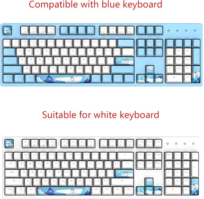 Blå pingvin-tema 8 keycaps