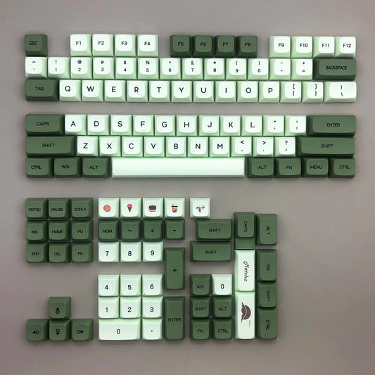 Hamburger- och glass-emoji keycaps - 124 tangentset med för ett lekfullt tangentbord